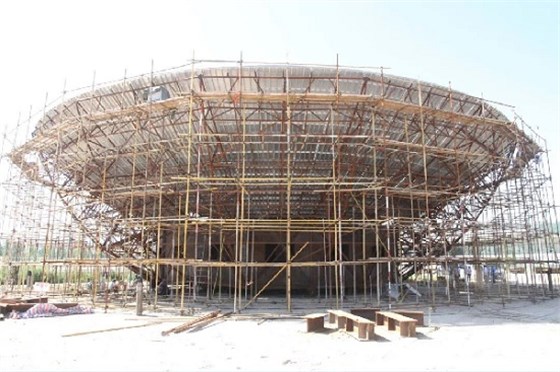 天問一號(hào)火星探測器，70米天線（GRAS-4）制造過程圖