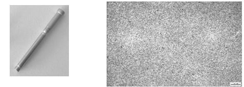 圖6-55 7C04鋁合金抽釘實(shí)物形貌圖6-56 7C04鋁合金抽釘半成品金相組織100&times;