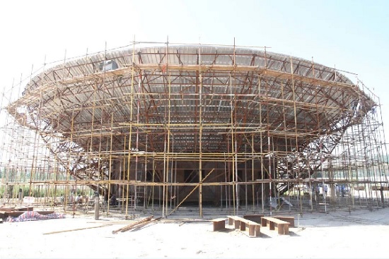 天問一號火星探測器，70米天線（GRAS-4）制造過程圖